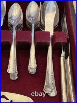 Oneida Silverplate 1881 Rogers Del Mar Silverware Flatware 95 Piece Set 1939 Oneida Silverplate 1881 Rogers Del Mar Silverware Flatware 95 Piece Set 1939