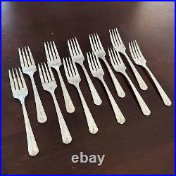 Oneida Viking 1931 Silver Plate Flatware Set of 11 Salad Forks A1 Rogers