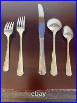 Oneida W. A. Rogers Rosalie Silver plate, Full Service (72 pcs), Original Box