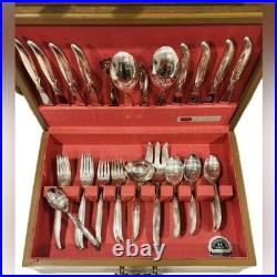 Original Vintage Silver Plate Flatware Silverware Fine Art Utensil Service for 8
