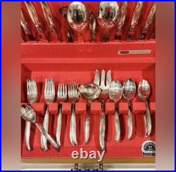 Original Vintage Silver Plate Flatware Silverware Fine Art Utensil Service for 8