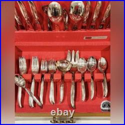 Original Vintage Silver Plate Flatware Silverware Fine Art Utensil Service for 8