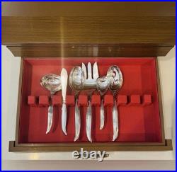 Original Vintage Silver Plate Flatware Silverware Fine Art Utensil Service for 8