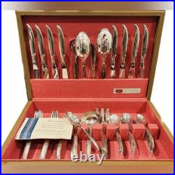 Original Vintage Silver Plate Flatware Silverware Fine Art Utensil Service for 8