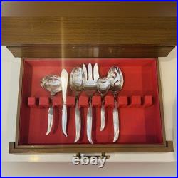 Original Vintage Silver Plate Flatware Silverware Fine Art Utensil Service for 8