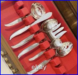 Original Vintage Silver Plate Flatware Silverware Fine Art Utensil Service for 8