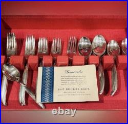Original Vintage Silver Plate Flatware Silverware Fine Art Utensil Service for 8