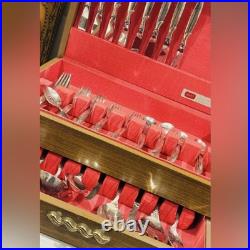 Original Vintage Silver Plate Flatware Silverware Fine Art Utensil Service for 8