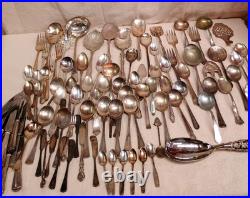 Over 100 Vintage Rogers Oneida Silverplate Flatware Lg Serving, Ornate