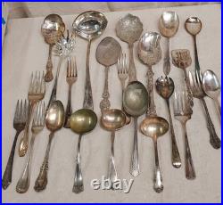 Over 100 Vintage Rogers Oneida Silverplate Flatware Lg Serving, Ornate