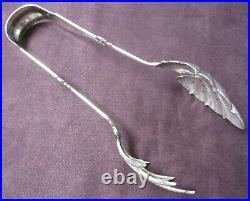 PERSIAN 1871 Ice Tongs Early Rogers Silverplate Claw Foot No Monograms EXCELLENT