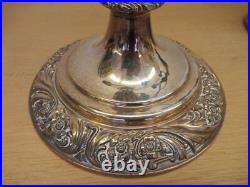 Pair Vintage Rogers Bros HERITAGE large 18.25 silver plate Candelabras