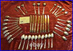 Penny's W. M Rogers Silverplate Silverware 41 Pieces with Box 1953 Jubilee Pattern
