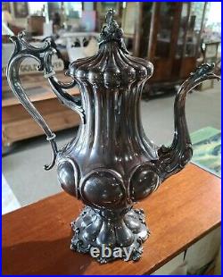 Pre Victorian Rogers Smith & Co Hartford Ct Rare Silver Plate Coffee Pot #1919/7