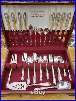 RARE 1847 Rogers Bros First Love Collection Vintage Silverware Set Silver Spoon