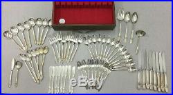 ROGERS 1847 FIRST LOVE 67 Piece Vintage Flatware Silverware Set with Case