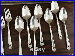 ROGERS BROS 8 PLACE SETTINGS ETERNALLY YOURS SILVERPLATE FLATWARE 41 Piece Full