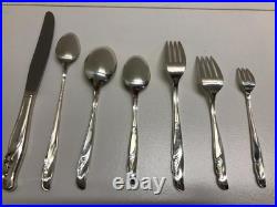ROGERS & BRO Silver Plate FLATWARE 104 Piece Set + Chest EXQUISITE For 12