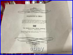 ROGERS & BRO Silver Plate FLATWARE 104 Piece Set + Chest EXQUISITE For 12