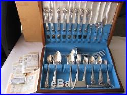 ROGERS SILVERPLATE 67pc FLATWARE SET SEVICE FOR 8 NEVER USED