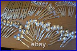 ROGERS SILVERPLATE FLATWARE LEILANI Service for 12 73 Piece set Free Shipping