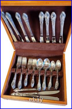 ROGERS SILVERWARE SET 59 pcs WithCHEST ROGERS SILVERWARE SET 59 pcs WithCHEST