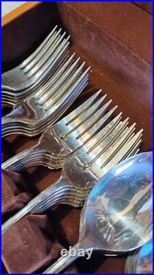ROGERS SILVERWARE SET 59 pcs WithCHEST ROGERS SILVERWARE SET 59 pcs WithCHEST