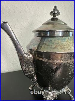ROGERS SMITH CONNECTICUT 1887 SILVER-PLATE TEAPOT Server Antique Victorian
