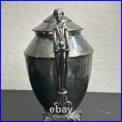 ROGERS SMITH CONNECTICUT 1887 SILVER-PLATE TEAPOT Server Antique Victorian READ