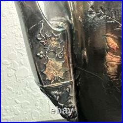 ROGERS SMITH CONNECTICUT 1887 SILVER-PLATE TEAPOT Server Antique Victorian READ