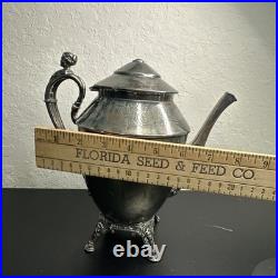 ROGERS SMITH CONNECTICUT 1887 SILVER-PLATE TEAPOT Server Antique Victorian READ