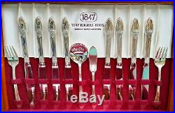 Rare 1847 Rogers Bros 52 Piece First Love Silverplate Flatware Set In Box
