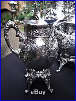 Rare Meriden B + Rogers, Smith & Co 8 Pc Silverpltd Coffee/tea Set #1919 Stunning