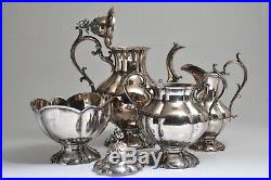 Rare Rogers Bros Mfg. Co Four Piece Silver Plate Coffee or Tea Set
