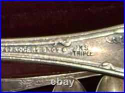 Rare Vtg 1847 Rogers Bros Silverplate Silverware Flatware 98 pc Set with Chest