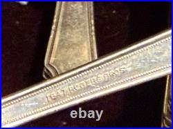 Rare Vtg 1847 Rogers Bros Silverplate Silverware Flatware 98 pc Set with Chest