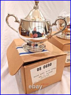 Rare WM A Rogers By Oneida WithOriginal Boxes Vintage Silverplate Tea Set 5 Piece