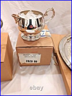 Rare WM A Rogers By Oneida WithOriginal Boxes Vintage Silverplate Tea Set 5 Piece