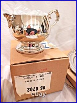 Rare WM A Rogers By Oneida WithOriginal Boxes Vintage Silverplate Tea Set 5 Piece