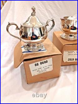 Rare WM A Rogers By Oneida WithOriginal Boxes Vintage Silverplate Tea Set 5 Piece