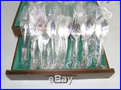 Reflection 1847 Rogers Bros Silverplate Flatware 83 pc set for 12 with Chest Minty