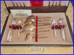 Retro Rogers Bros 1847 53 PIECE Box Set Silver Plate 1969 Esperanto Silverware Retro Rogers Bros 1847 53 PIECE Box Set Silver Plate 1969 Esperanto Silverware