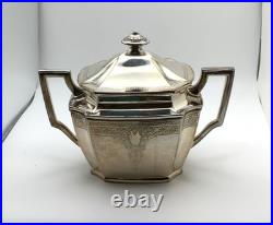 Roger's 1847 Three-Piece Silver Plate Tea Set Retired'Ancestral' Pattern