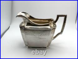 Roger's 1847 Three-Piece Silver Plate Tea Set Retired'Ancestral' Pattern