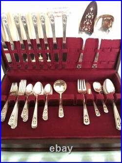 Roger's Bros. 1847 Silver plate Flatware Set With Velvet Lined Case