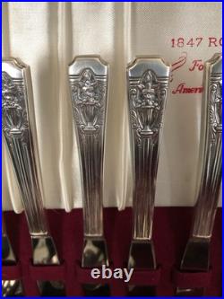 Roger's Bros. 1847 Silver plate Flatware Set With Velvet Lined Case