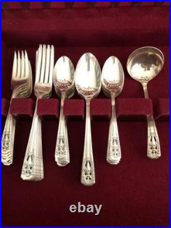 Roger's Bros. 1847 Silver plate Flatware Set With Velvet Lined Case