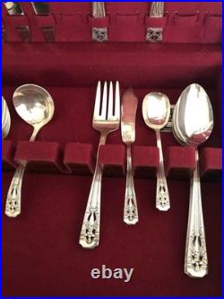 Roger's Bros. 1847 Silver plate Flatware Set With Velvet Lined Case