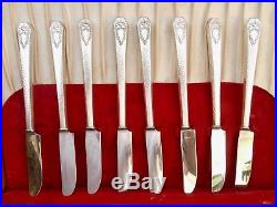 Roger's Brothers Heraldic 1916 Silverplate Flatware Service for 8