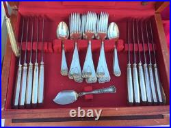 RogersBros silverware 92 piece very rare set for 12 only made 1 year FREE Shippi